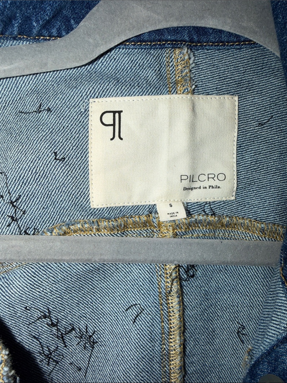 Anthropologie Pilcro Dolman Sleeve Beaded and Sequin Denim Jacket S - Picture 8 of 9